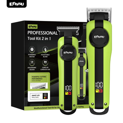 Conjunto Máquina de Cortar Cabelo e Aparador Profissional sem Fios ENSSU