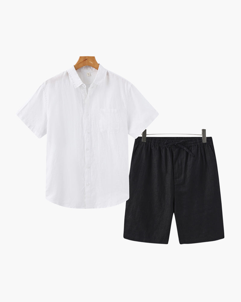 Linen Combo Set with Shorts