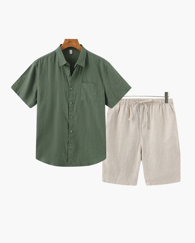 Linen Combo Set with Shorts