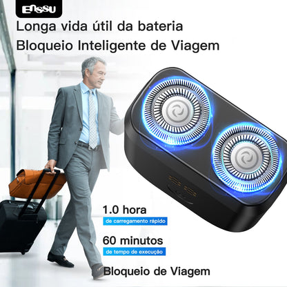 Máquina de Barbear Elétrica ENSSU – Sem Fios, À Prova de Água, USB