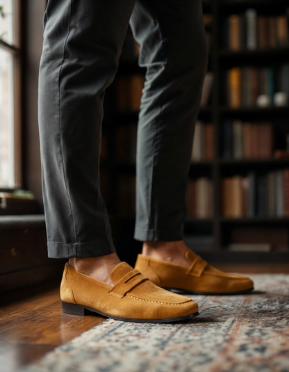 Suede Penny Loafers