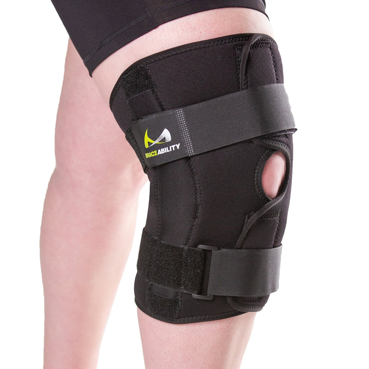 Bariatric Plus Size Hinged Knee Brace | Wraparound Meniscus & Joint Support with Stability Straps