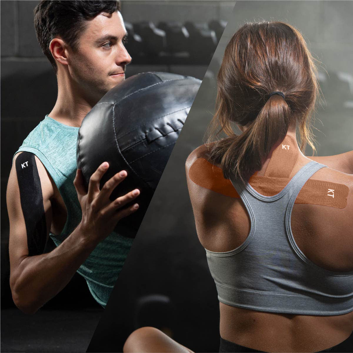 KT Kinesiology Tape | Athletic Sport Bandage Kinesio Support for Muscle Strain, Pain & Injury Taping (20 Precut 10" Strips)
