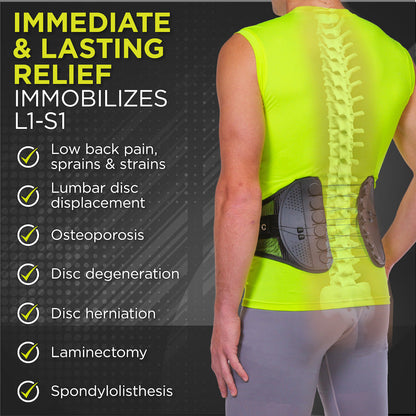 Spine Sport Back Brace | Athletic, Lightweight & Breathable Lumbar Support for Working Out, Golfing, Running or Exercising
