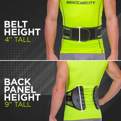 Spine Sport Back Brace | Athletic, Lightweight & Breathable Lumbar Support for Working Out, Golfing, Running or Exercising