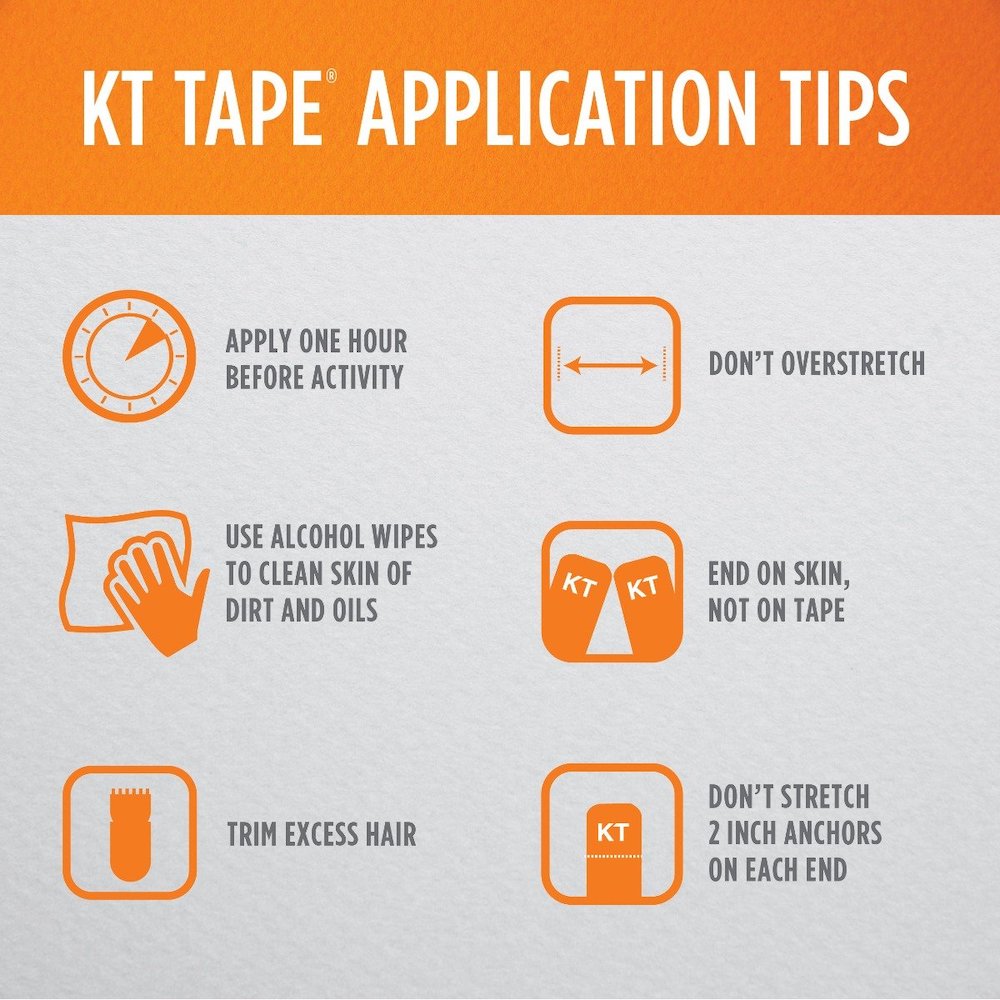 KT Kinesiology Tape | Athletic Sport Bandage Kinesio Support for Muscle Strain, Pain & Injury Taping (20 Precut 10" Strips)
