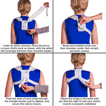 Pediatric Clavicle Fracture Figure-8 Brace for Child's Broken Collarbone