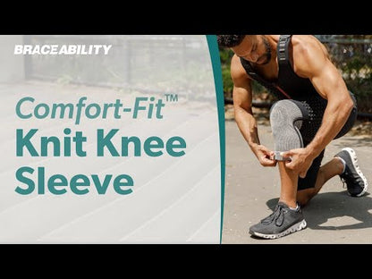 Compression Knee Sleeve | Athletic Knit Support Brace for Running and Sports Pain Relief