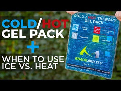 6.5" x 9.5" Cold and Hot Therapy Gel Pack - Reusable Ice Wrap and Heat Pad for Back, Hip, or Shoulder Injury Recovery